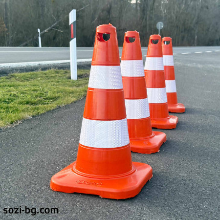 Flexible traffic cone KDR09-4-E, H=500 - buy at best price