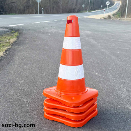 Flexible traffic cone KDR09-4-E, H=500 - buy at best price