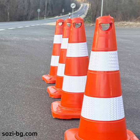 Flexible traffic cone KDR09-4-E, H=500 - buy at best price