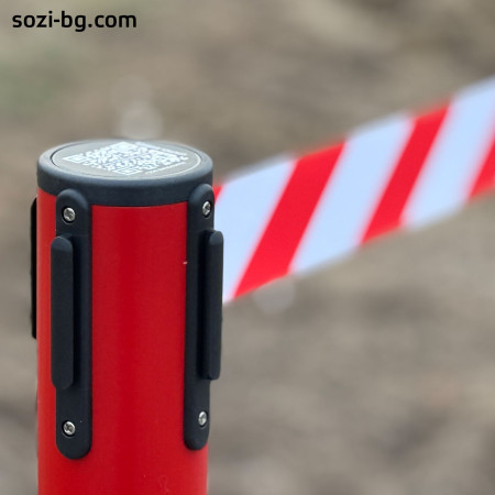 Industrial Retractable Belt Post LTP01 – Red with 3 m Red-White Belt Industrial Retractable Belt Post LTP01 – Red with 3 m Red-White Belt