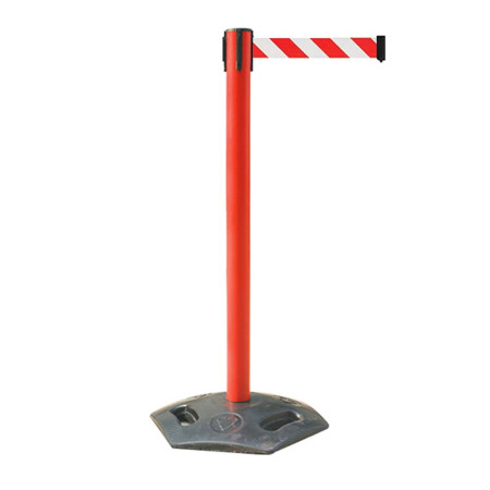 Industrial Retractable Belt Post LTP01 – Red with 3 m Red-White Belt
